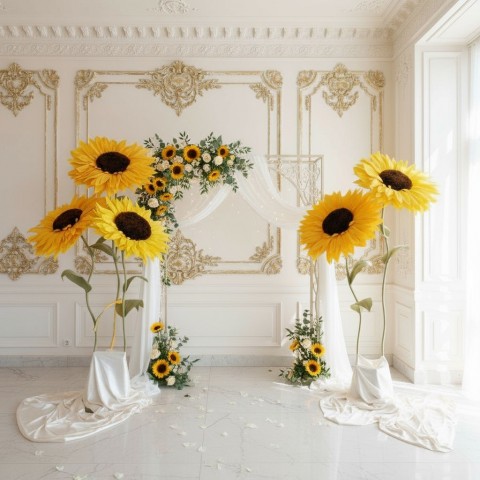 Ростовой цветок из бумаги "Подсолнух"